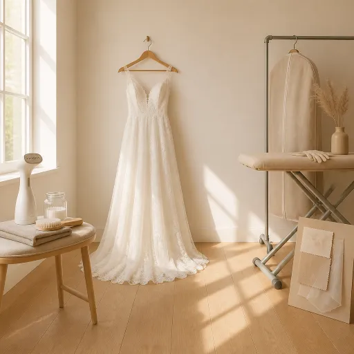 Nettoyer sa robe de mariée : le guide par tissu pour choisir entre pressing et maison
