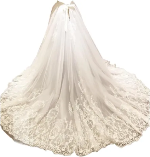 Jupon sous Robe Femme Jupe de mariée Amovible en Tulle et Dentelle de Luxe avec traîne Amovible 4XL Blanc