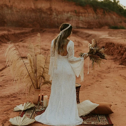 Une robe blanche à pois noirs : un choix audacieux pour votre mariage