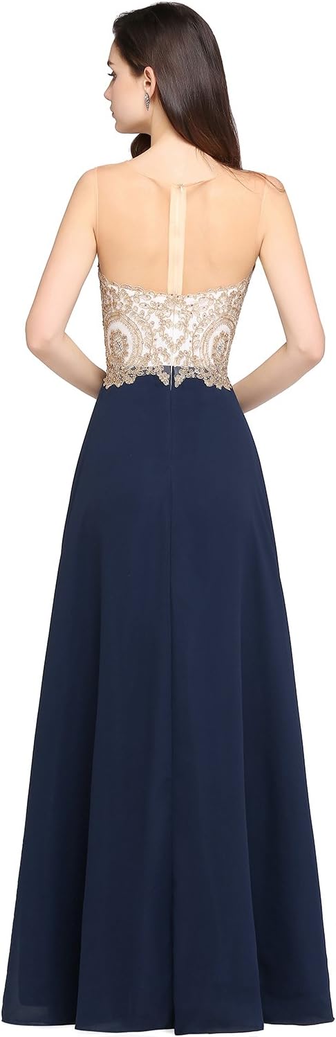 Robe de Soirée Longue Grande Taille Sexy Dos Nu Chic Elégante Robe de Gala Promo 42 Bleu Marine