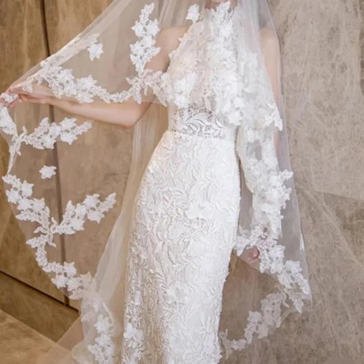 Femes Robes De MariéE Dentelle Encolure,Robe De MariéE Vintage,Robe De MariéE SirèNe avec Traine,éLéGant Et Raffiné,Convient pour Diverses Occasions Formelles Blanc XL