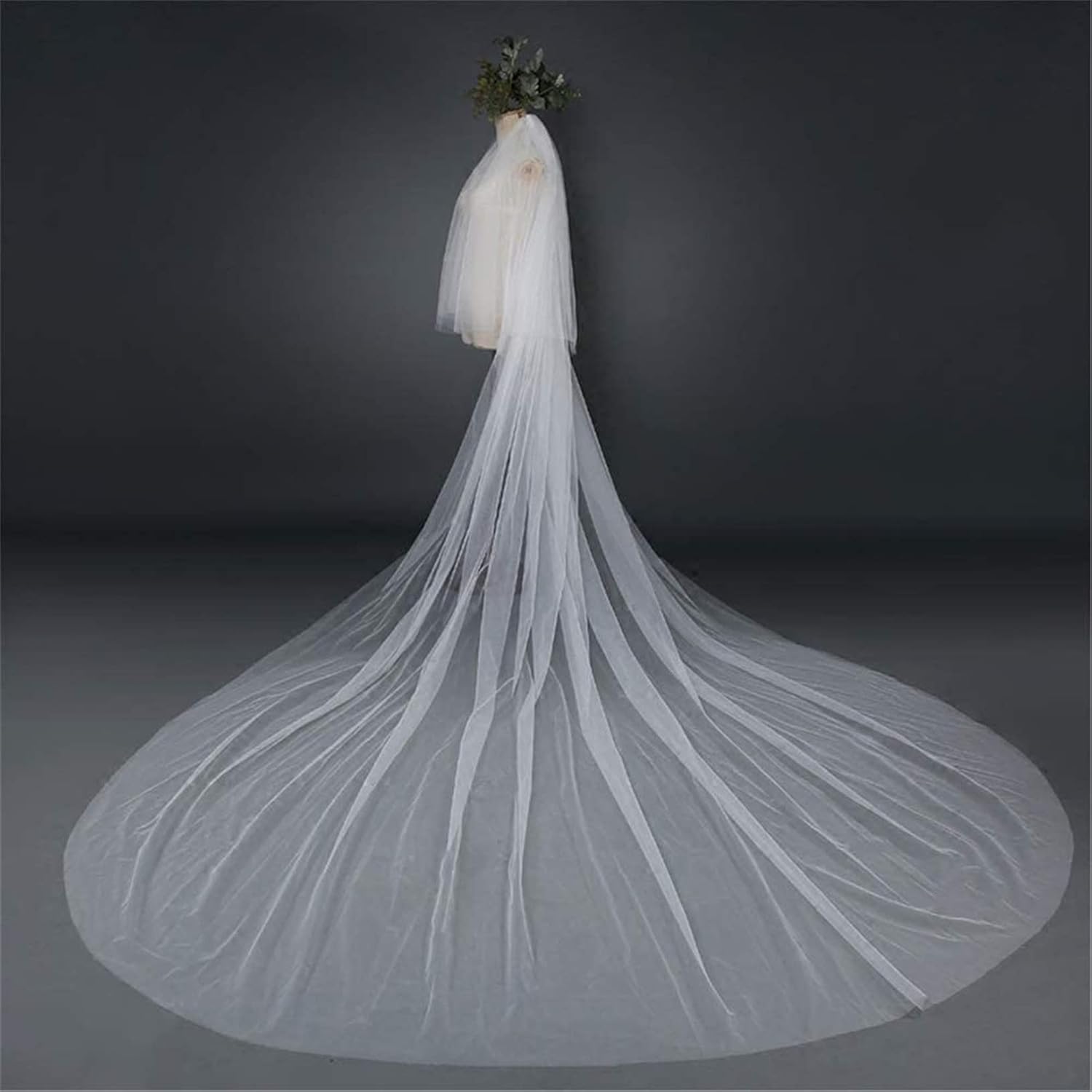Voile De Mariée Élégant Simple À 2 Niveaux Tulle Transparent avec Voile De Mariée À 1 Niveau Voile De Mariage pour Femme avec Peigne Charmante Robe Accessoires pour La Mariée Ivory Ivoire 4M