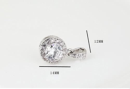 Ensembles de Bijoux de Mariage pour Mariée Bijoux de Demoiselle d'honneur Collier Pendentif et Boucles d'Oreilles Parure de Bijoux pour Femme et Fille Blanc