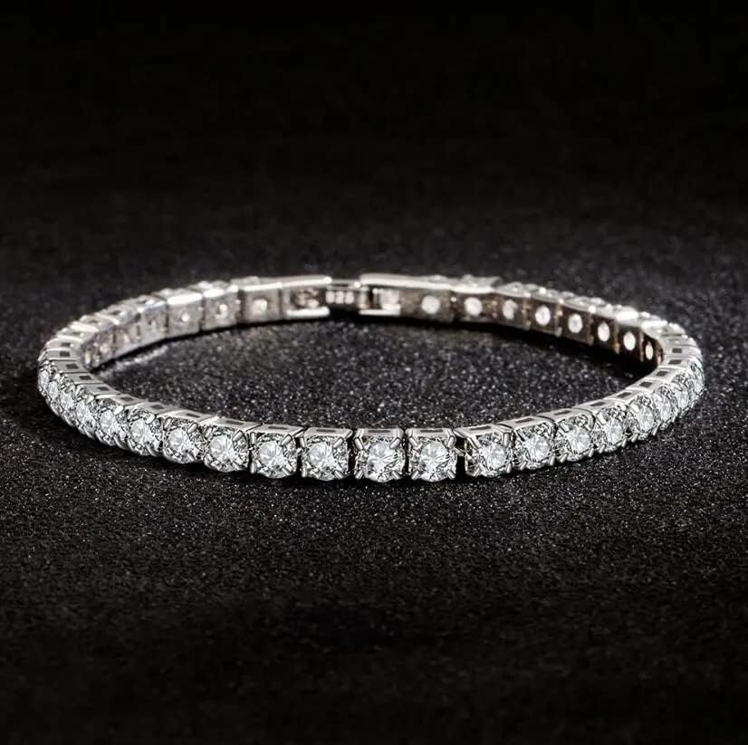 Bracelet de mariage en pierres précieuses moissanite s925