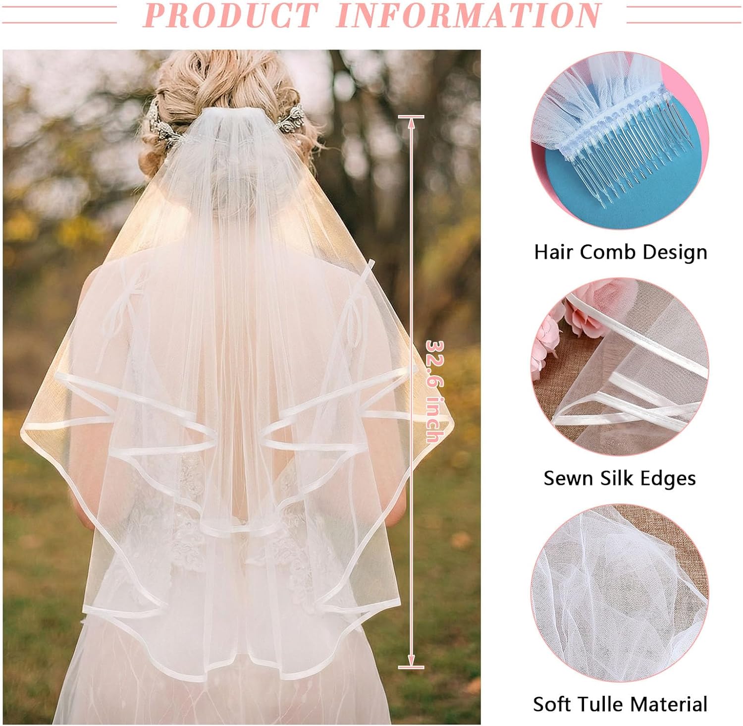 Bride Sash and Veil, 3 PCS Écharpe Bride avec Voile de Mariée et Bandeau, Accessoires EVJF Enterrement de Vie de Jeune Fille, Décoration Fête de Poule pour Mariage, Douche Nuptiale, Soirée