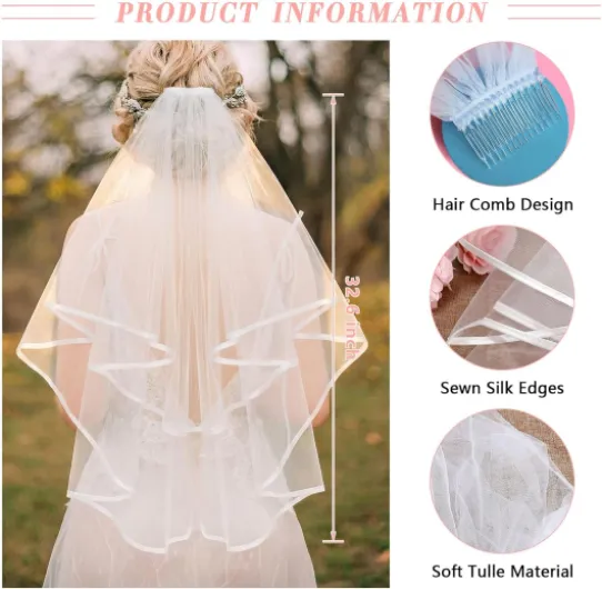 Bride Sash and Veil, 3 PCS Écharpe Bride avec Voile de Mariée et Bandeau, Accessoires EVJF Enterrement de Vie de Jeune Fille, Décoration Fête de Poule pour Mariage, Douche Nuptiale, Soirée