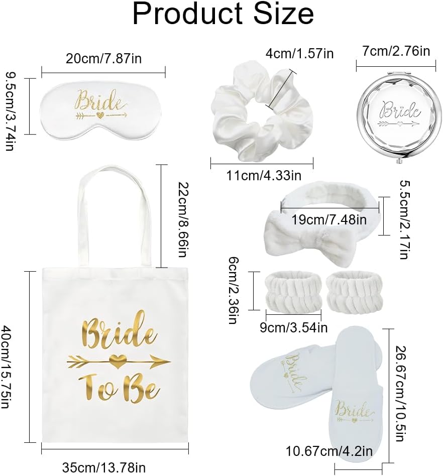 Set Mariage Bride To Be Accessoires Mariée pour Enterrement de Vie de Jeune Fille Peignoir Voile Sac Chaussons et Plus pour Mariage