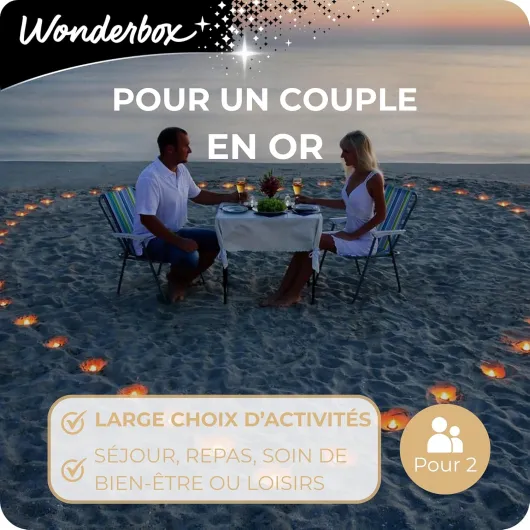 Coffret Cadeau - pour Un Couple en Or - 3400 Séjours ou Activités pour 2 Personnes : Séjours d'Exception, Repas Gastronomique, Soin Prodigieux - Idée Cadeau Couple Original Taille unique Pour Un Couple En Or