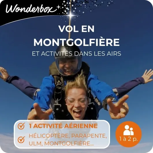 Vol en Montgolfière Et Activités dans Les Airs - Coffret Cadeau - Idée Cadeau Aventure