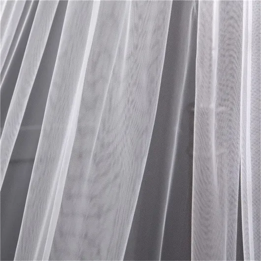 Voile de mariée long brodé en dentelle - Accessoires pour enterrement de vie de jeune fille - Blanc - 300 cm