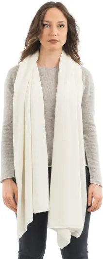 Étole Femme Mélange Cachemire Made in Italy - Châle élégant - Taille unique Taille unique Crème