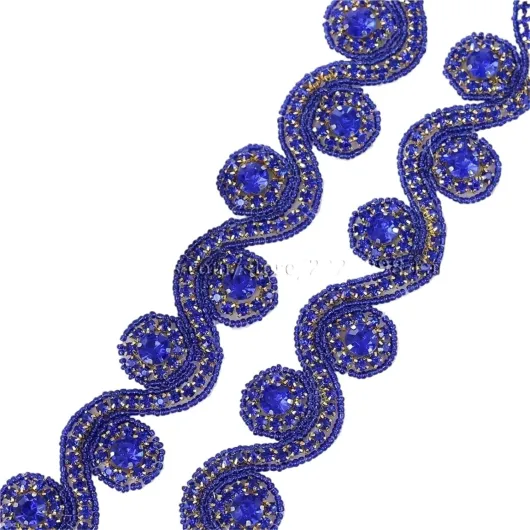 1 Yard Sewing On Hot Fix Green Beaded Rhinestone Applique And Trimming For Wedding Evening Dress DIY Bridal Dresses Or Sash(FA-941 a)