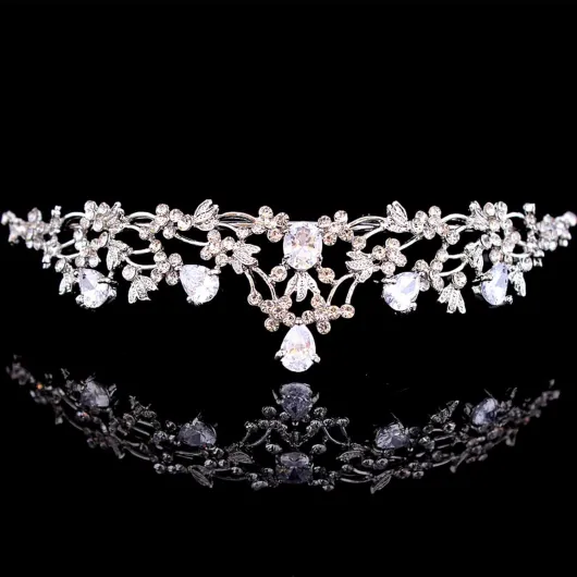 Diadème de Mariée en Cristal, Couronne de Cristal de Fête Costumée, Pour les Accessoires de Cheveux de Mariée Princesse Oubliant la Lumière