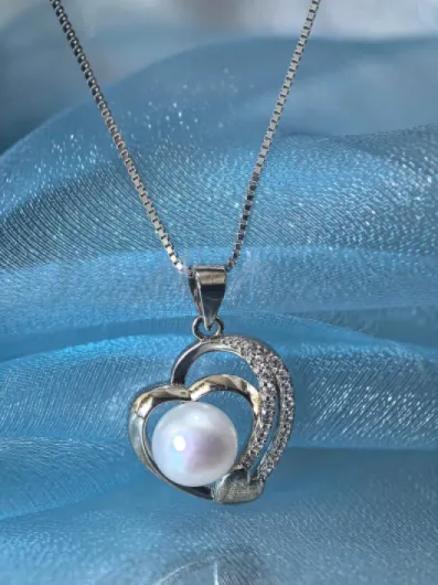 Collier de perles - Cadeau pour femme, épouse, mariage, anniversaire, anniversaire de mariage, fête des mères, Saint-Valentin, Noël