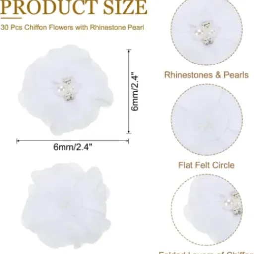 Test PATIKIL Fleurs en Mousseline 2" : des petites fleurs qui font le job pour le DIY