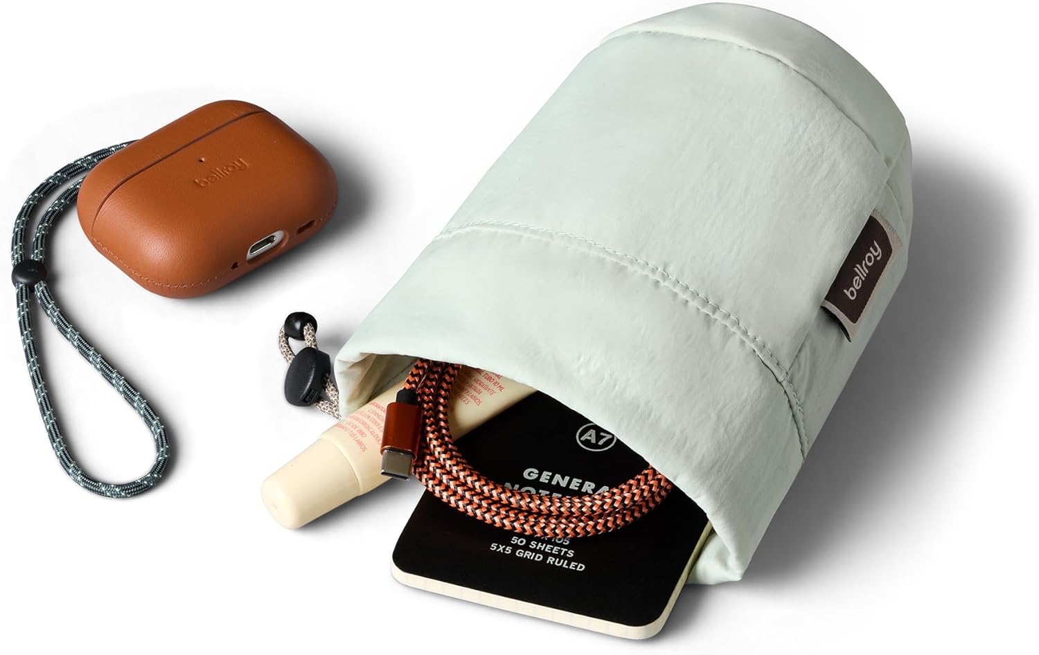 Cinch Pouch (Pochon Hop, pochette de voyage et trousse à maquillage attachable pour bien s'organiser) - Seafoam
