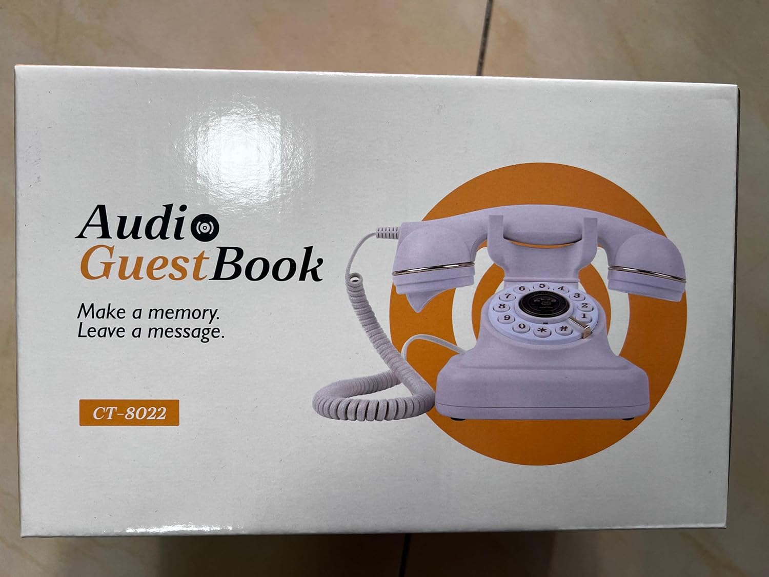 Téléphone de Livre d'or Audio, téléphone de Livre d'or Audio Antique de Style rétro (Blanc)