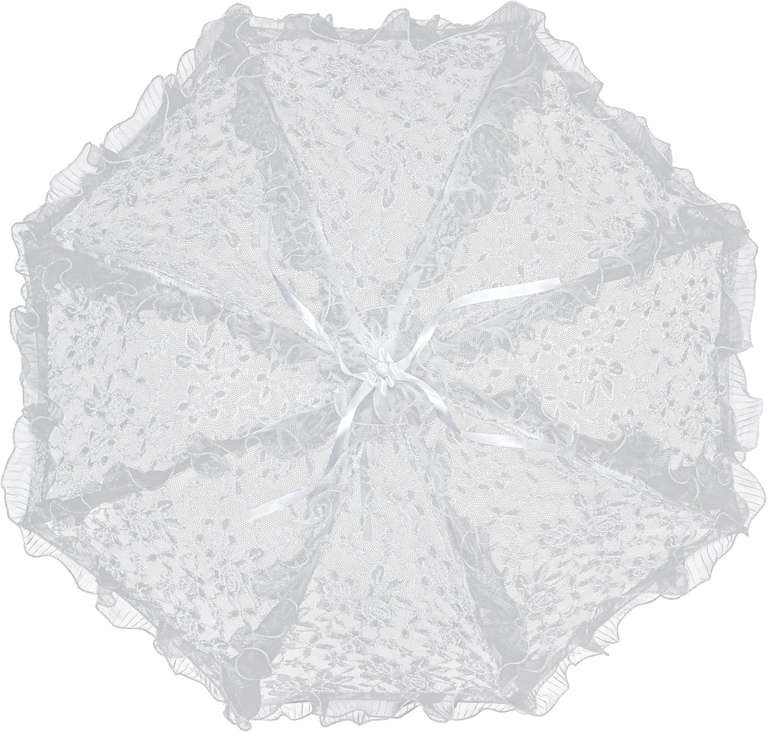 Parapluie de mariage en dentelle automatique Désirée Noir I Blanc