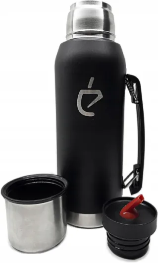 Coffret Yerba Mate Complet : Calabaza Inox 280 ml, Bombilla Noire, bouteille isotherme 1L, Brosse de Nettoyage, Boîte Cadeau Élégante, Sans BPA