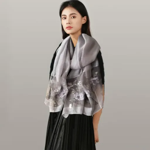 Test LumiSyne Foulard Soie de Mûrier Champagne : joli châle léger pour tenue habillée, mais pas parfait