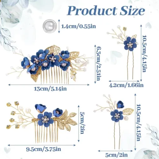 Test lot d’accessoires cheveux mariage bleu roi : joli rendu pour petit budget, mais finitions perfectibles