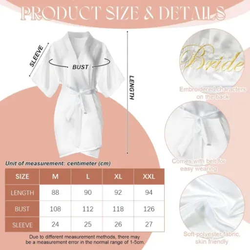 Test BBTO Peignoir et Pantoufles de Mariée : un kit pratique pour les photos, moins pour la durée