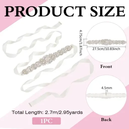 Test FINGERINSPIRE Ceinture de Mariée 2,7 m : le petit plus pas cher pour habiller une robe simple