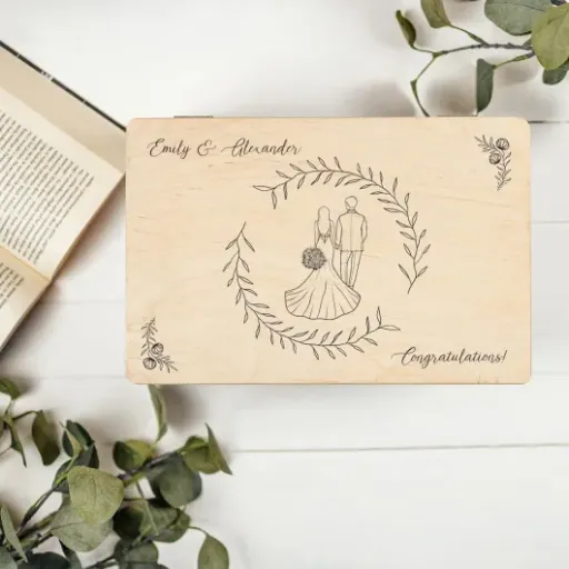 Test Creative Deco Boîte à Souvenirs Mariage : une boîte en bois simple qui fait le job pour les jeunes mariés