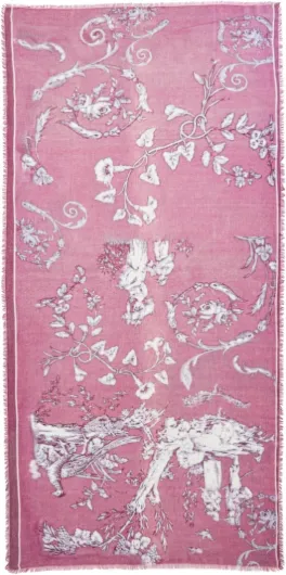 Étole en cachemire 100 % pur ultra légère – Vanisse, châle femme avec impression numérique artisanale, fabriquée en Italie – 100 x 200 cm 100x200 cm Vanisee Rosee